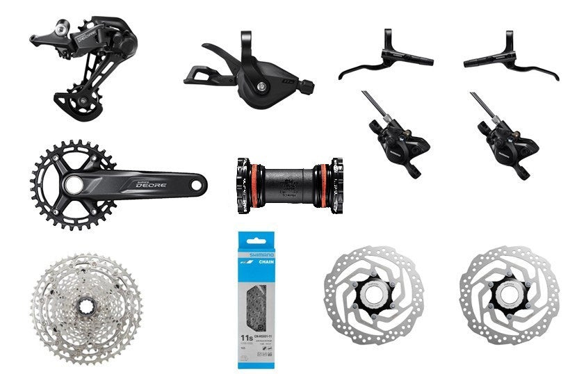 Grupo 11v Deore M5100 NS MT200 32T 11-51T 170mm Shimano