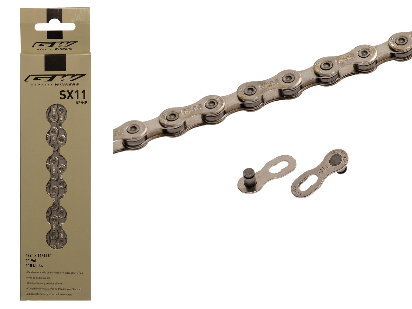Cadenilla 11v SX11 118L GW