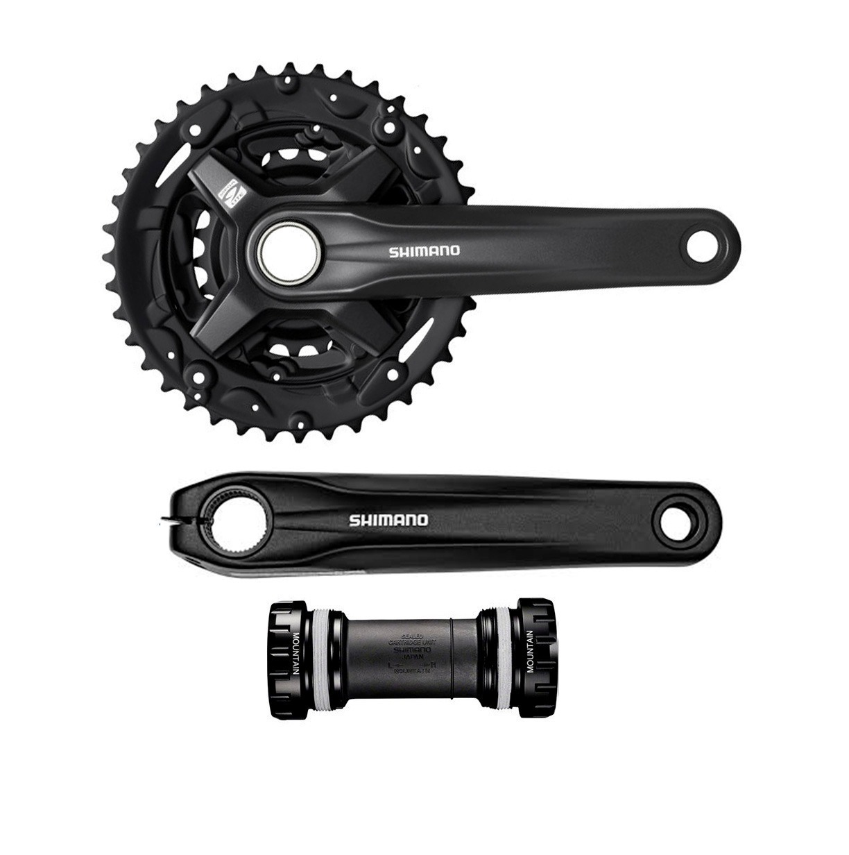 Triplato 40-30-22T 9v FC-MT210-3 Hollowtech II (Con Centro) Shimano