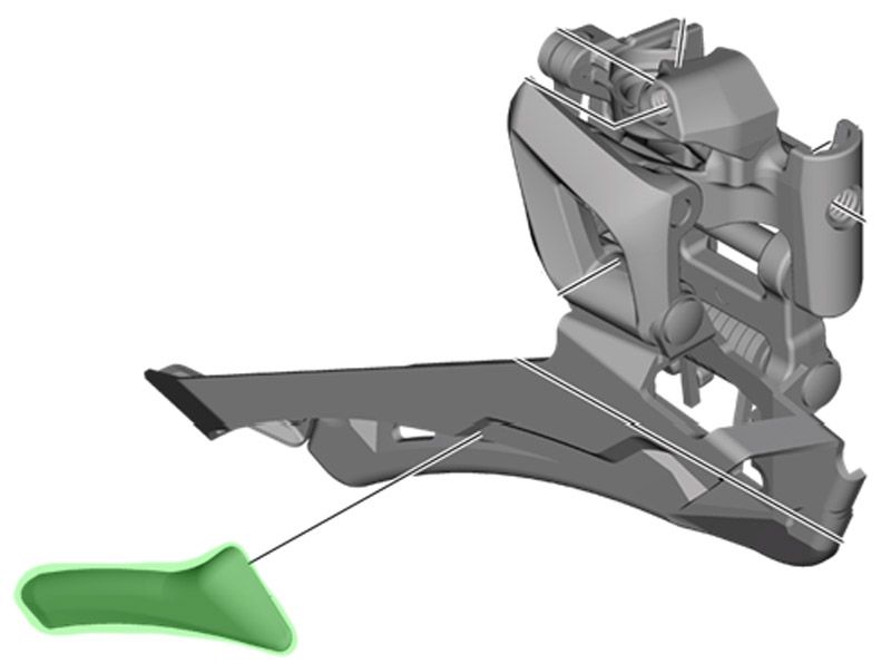 Placa Repuesto Descarrilador R8000 Ultegra R7000 105 RX810 RX400 GRX Y2BA12000 (HA) Shimano