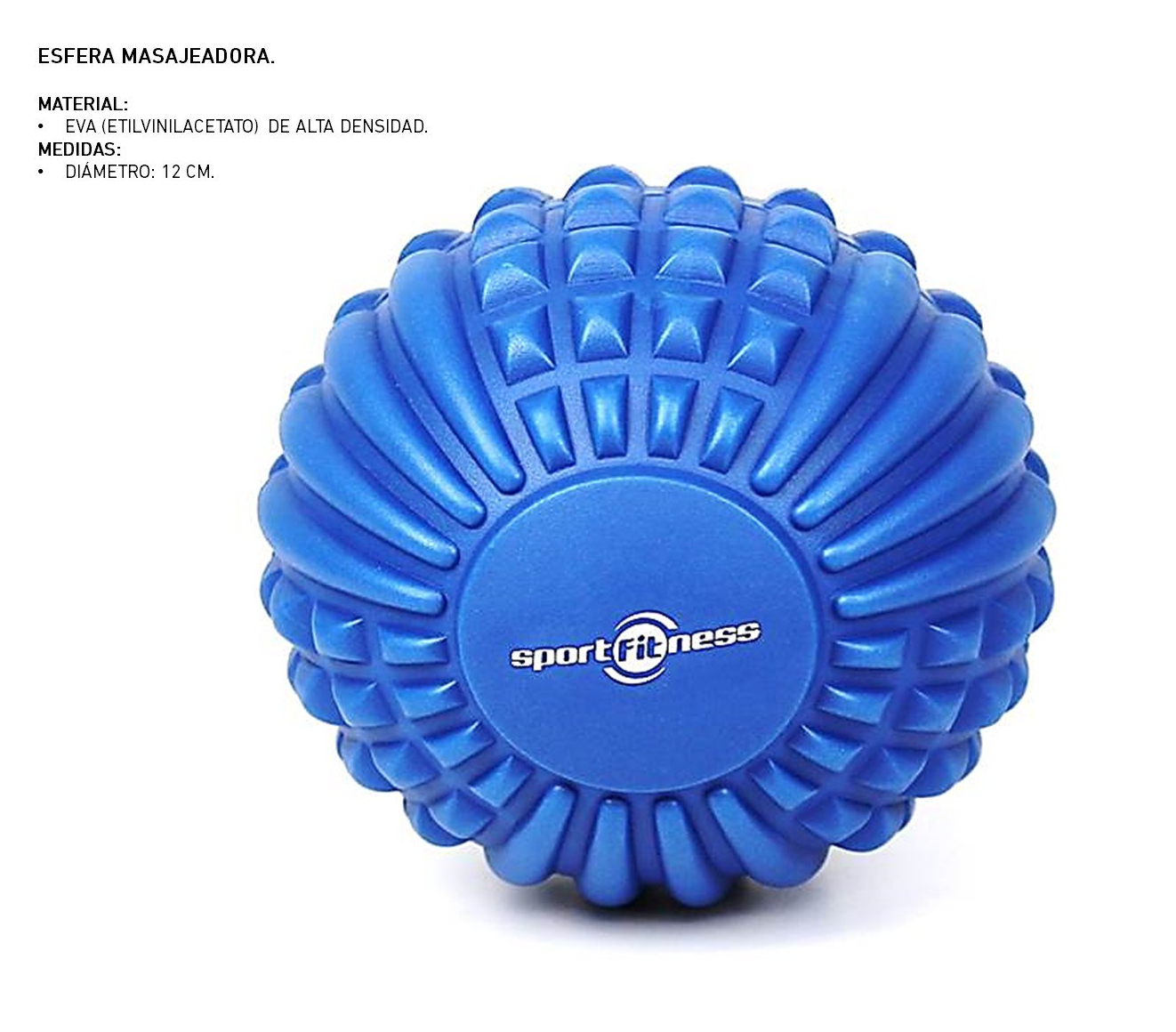 Esfera de Masajes de Latex D 12.5cm Azul Sportfitness