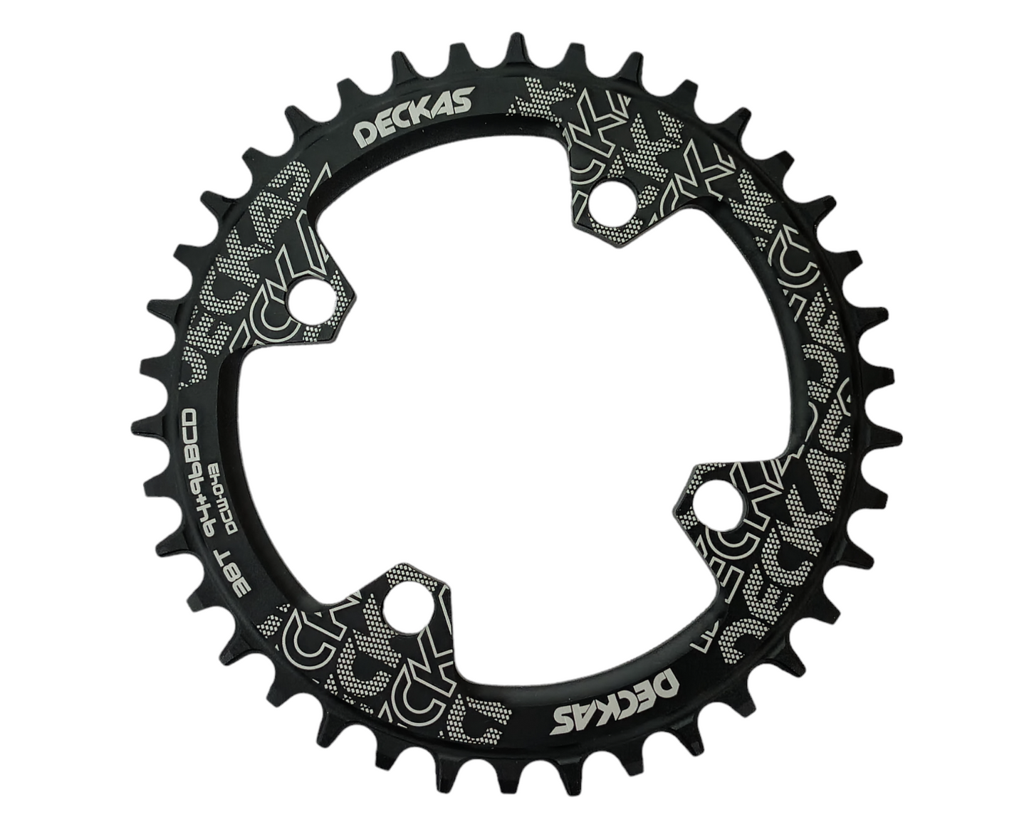 Coronilla 38T BCD 96mm y 94mm Simétrico Monoplato 12v Negra Deckas