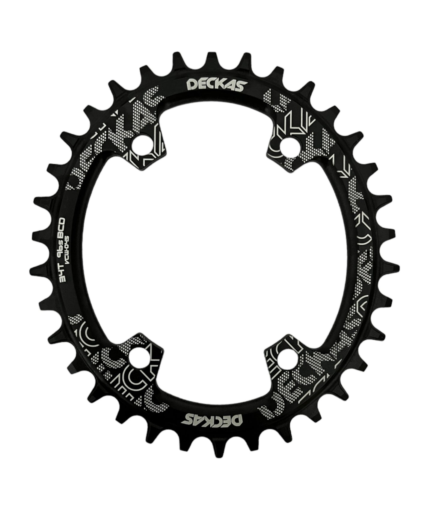 Coronilla 34T BCD 96mm Ovalada (Asim.) Monoplato para Shimano Deckas