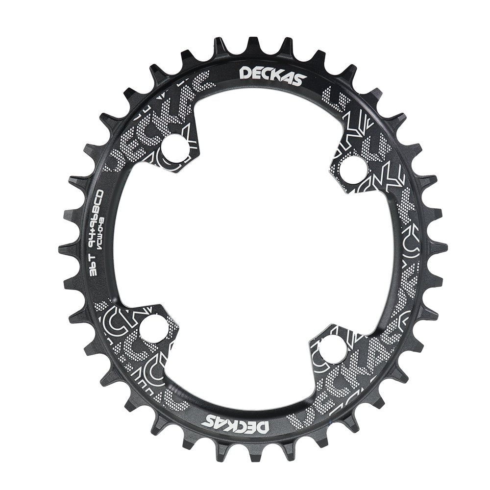 Coronilla 36T BCD 96mm y 94mm Simetrico Monoplato OVALADA 12v Negra Deckas