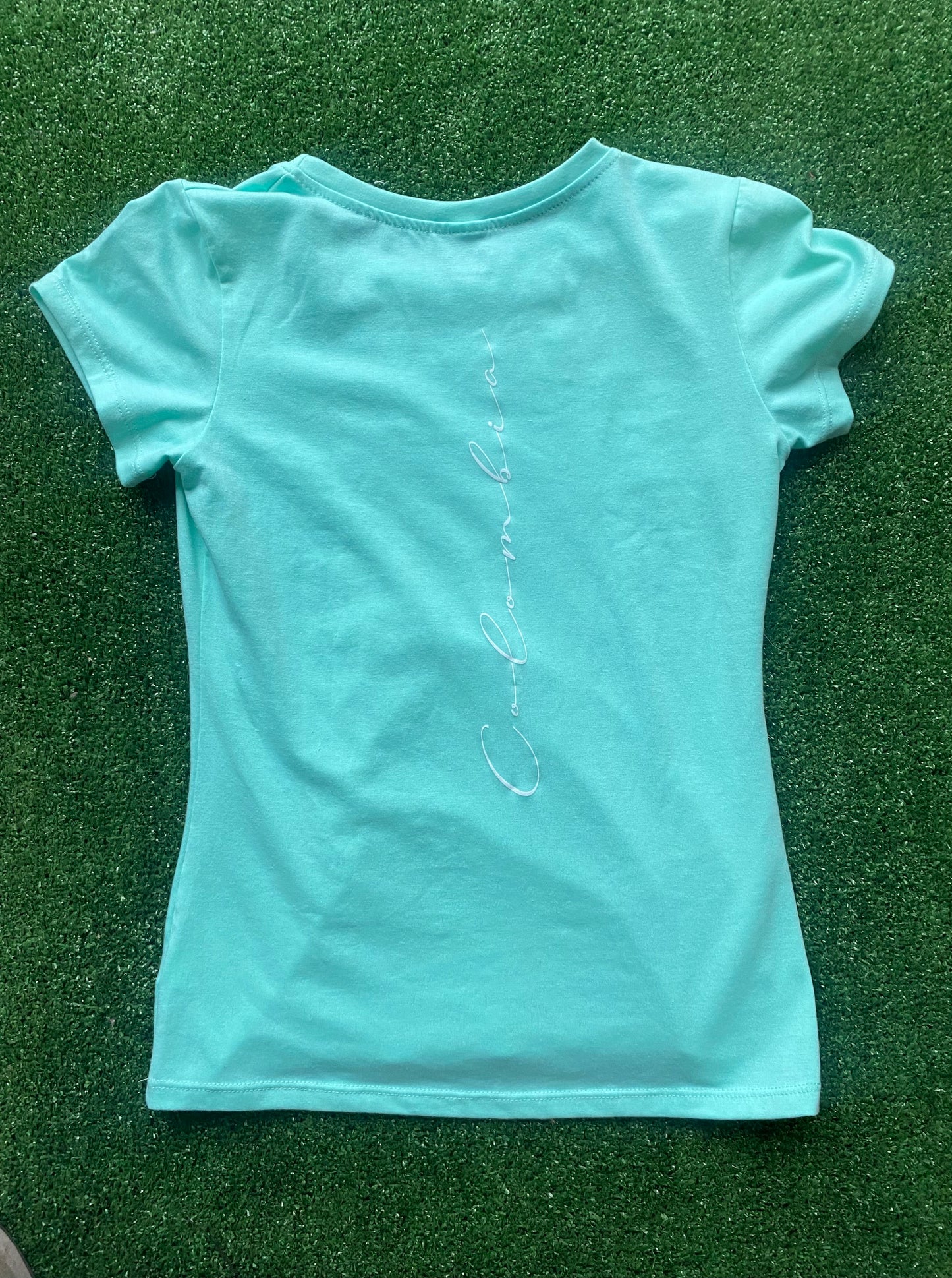Camiseta Sumerce Dama Talla XS (Celeste) Pachamabici