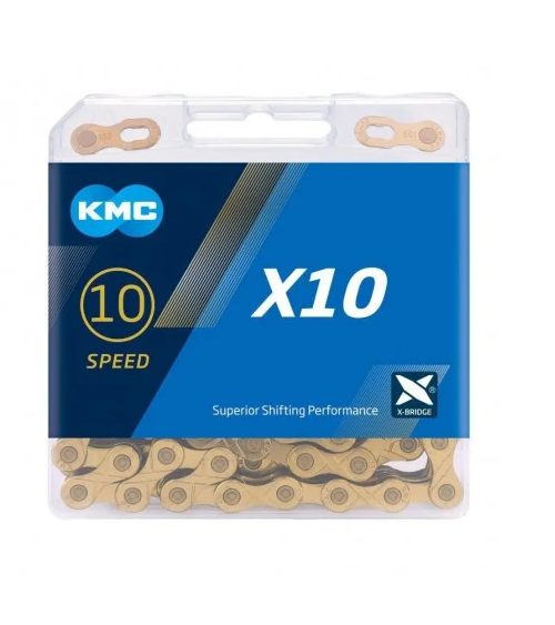 Cadenilla 10v X10 GOLD 116L KMC