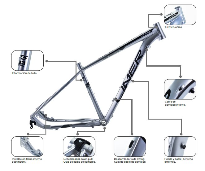 Marco 27.5 Liner Talla M Negro Gris T17 Ontrail