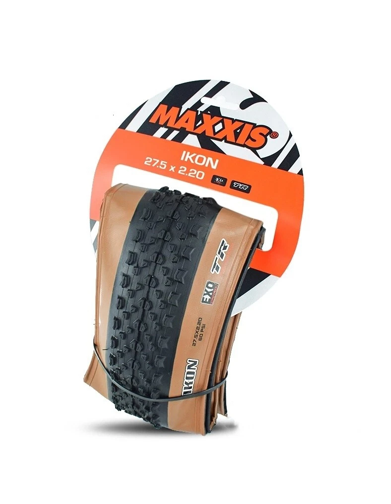 Llanta 27.5x2.20 Ikon 60TPI Plegable Tubeless Cara Marron 2C EXO Maxxis