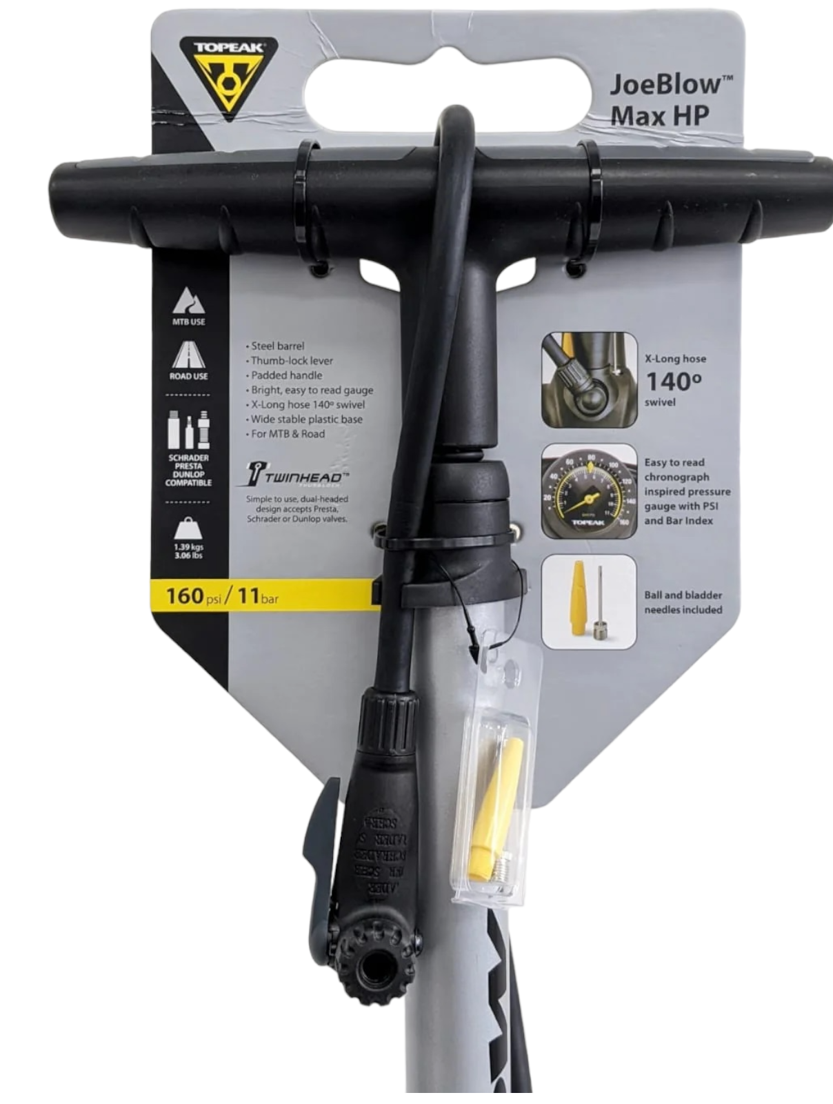 Bomba de Piso Joeblow 160PSI Plata Topeak