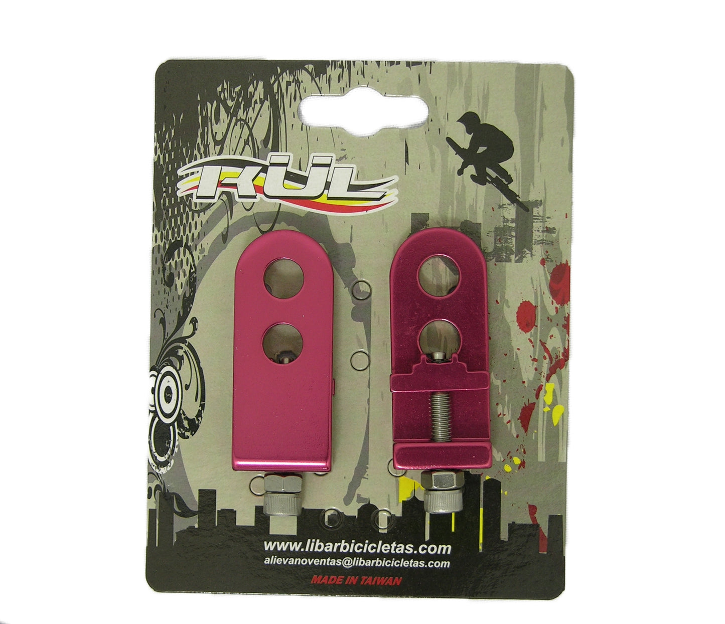 Tensor de cadena KUL bicicleta para fixed / libre o BMX Rojo