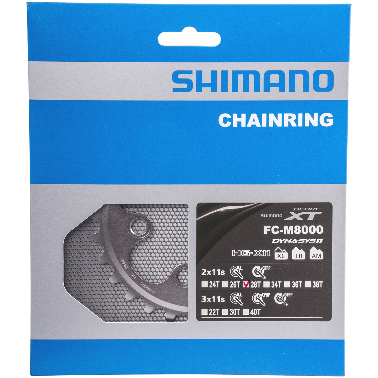 Coronilla 28T BCD 64mm (Asim.) FC-M8000 biplato Shimano