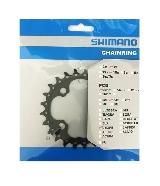 Coronilla 24T BCD 64mm Deore FC-590-10 Shimano