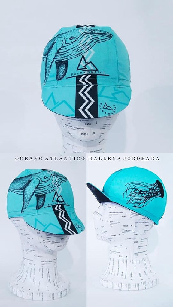 Gorra Cap Oceanos Ballena Jorobada (Celeste) Pachamabici