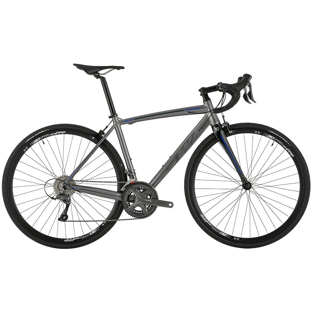 Bicicleta Ruta Flamma 2x8v Claris M. Shimano Talla L Gris- Azul GW
