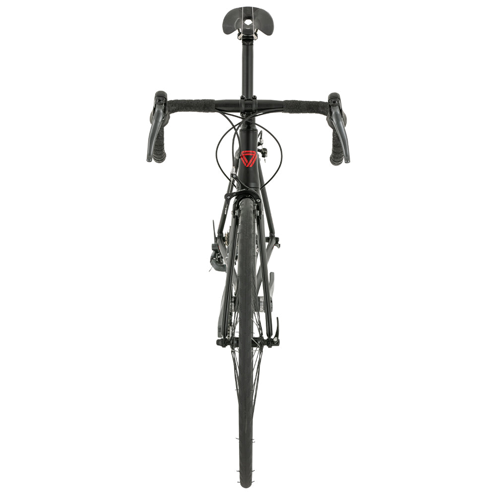 Bicicleta Ruta Flamma 2x8v Claris M. Shimano Negro- Rojo GW
