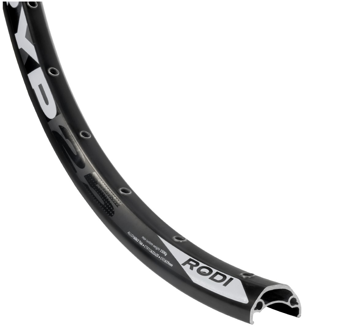Aro 27.5 32h TRYP 25 (25mm Ancho) Tubeless Ready Negro Rodi