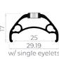 Aro 29 32h Rodi TRYP 25EVO IOS (Ancho 25mm) Tubeless Blackjack