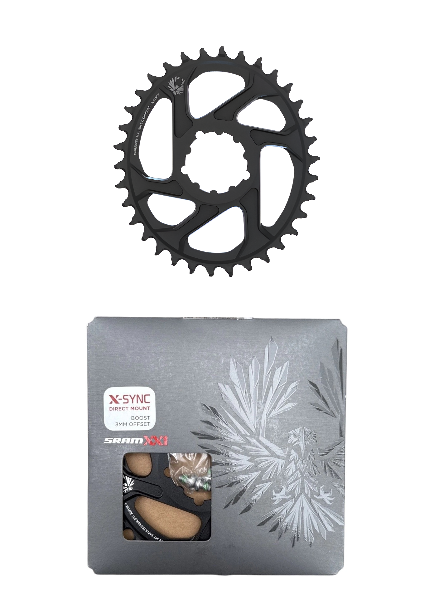 Coronilla 34T BCD Directo OVALADA Aluminio X-Sync 3mm Offset XX1 Eagle Sram