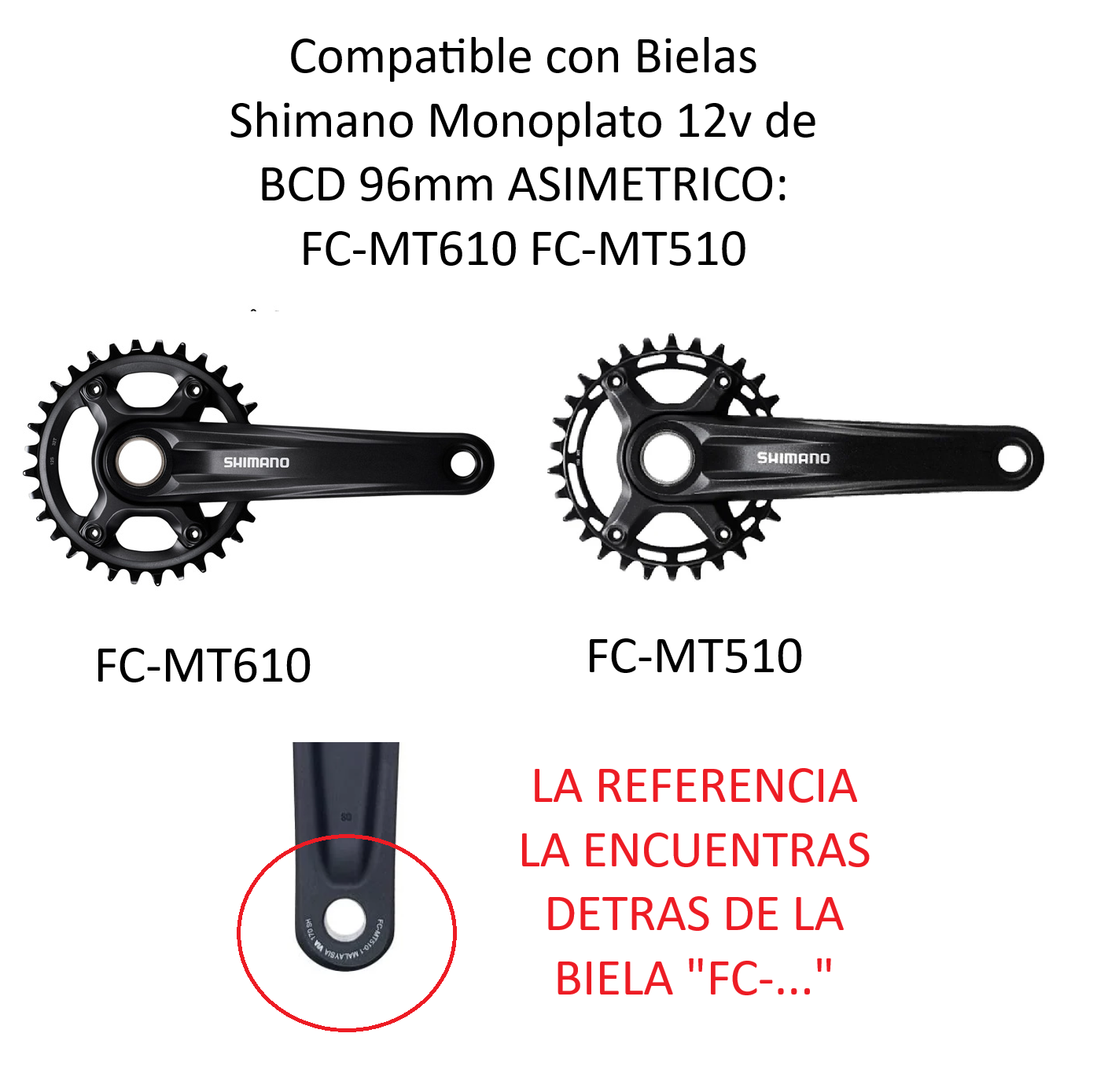 Coronilla 30T BCD 96mm (Asim.) FC-MT510-1 Deore Shimano