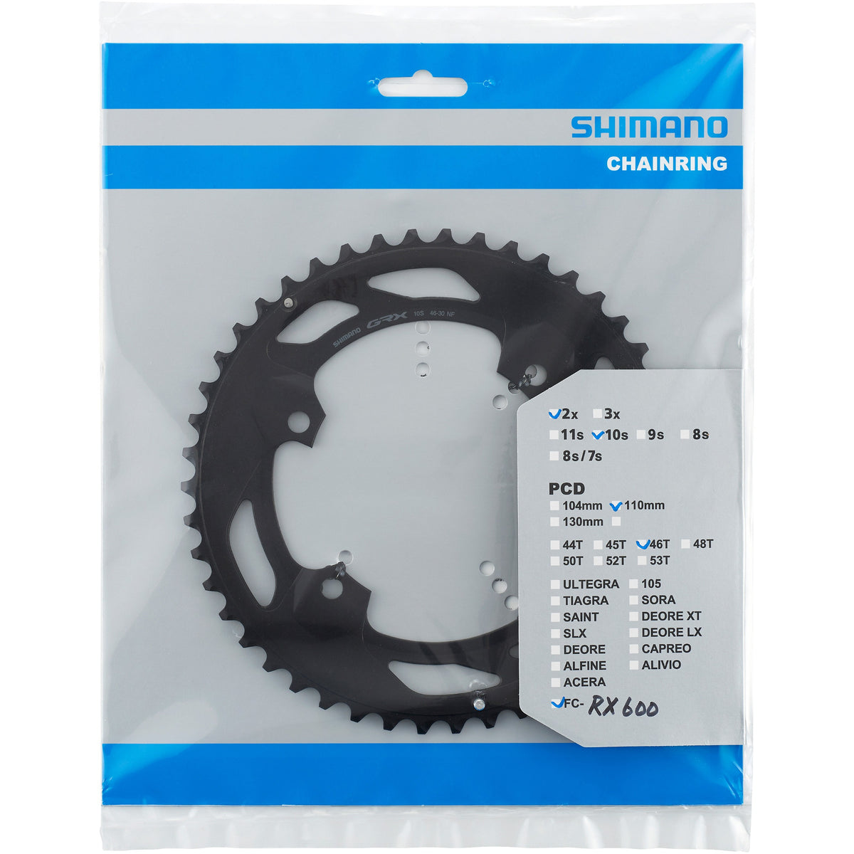 Coronilla 46T BCD 110mm GRX FC-RX600 11v Shimano