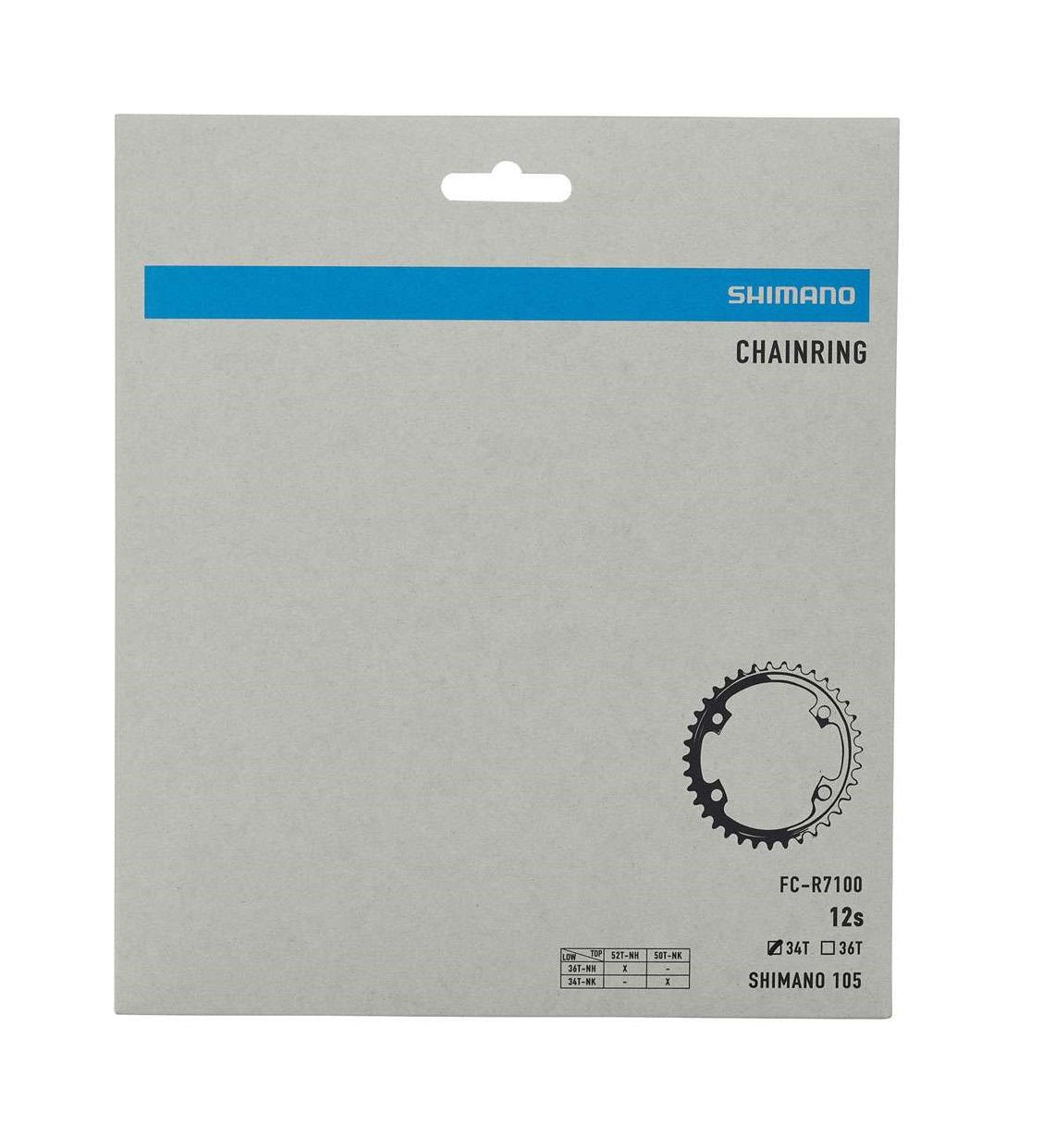 Coronilla 34T BCD 110mm 4h 105 FC-R7100 RUTA 12V Shimano