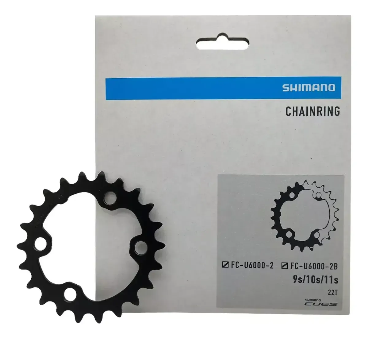 Coronilla 22T BCD 64mm Asimetrico Biplato CUES FC-U6000 Shimano