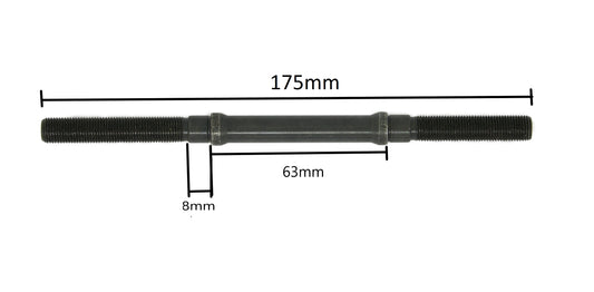 Eje trasero para rodamiento sellado 3/8X175mm (para tuerca) Asses