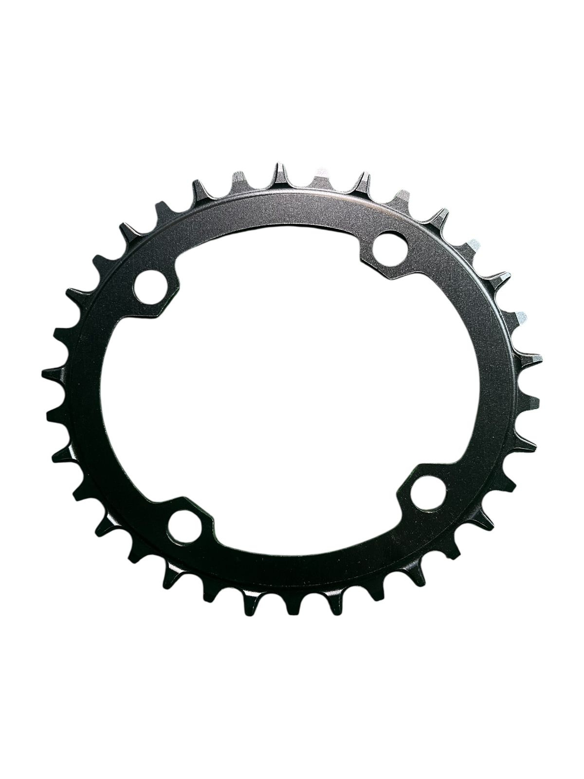 Coronilla 34T BCD 104mm OVALADA Monoplato 12v Negra Deckas