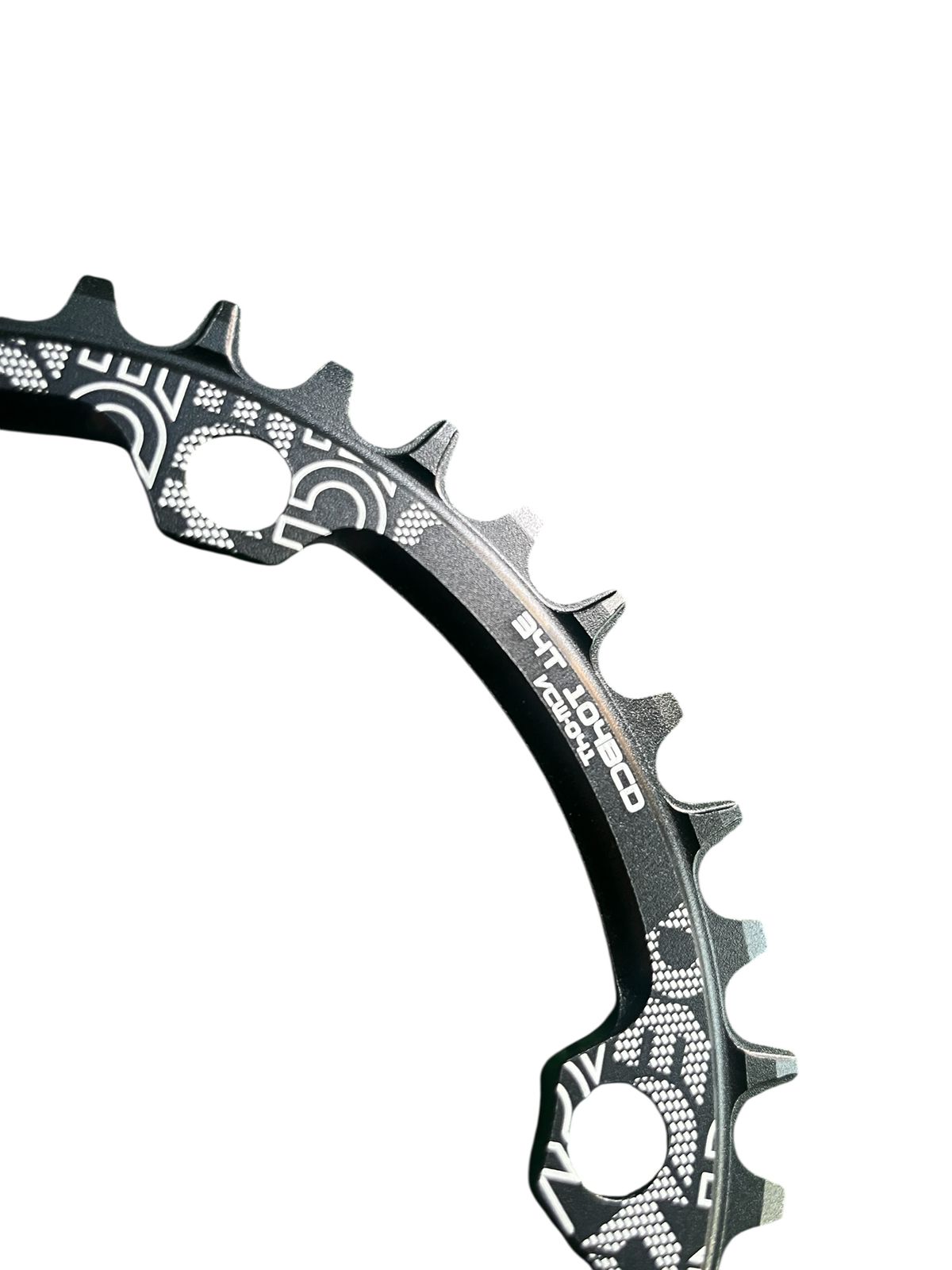 Coronilla 34T BCD 104mm OVALADA Monoplato 12v Negra Deckas