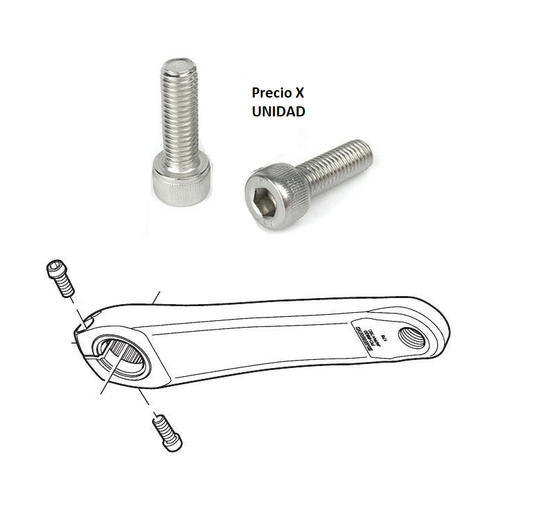 Tornillo Lateral Bielas Shimano Hollowtech II Acero Inoxidable UNIDAD Generico