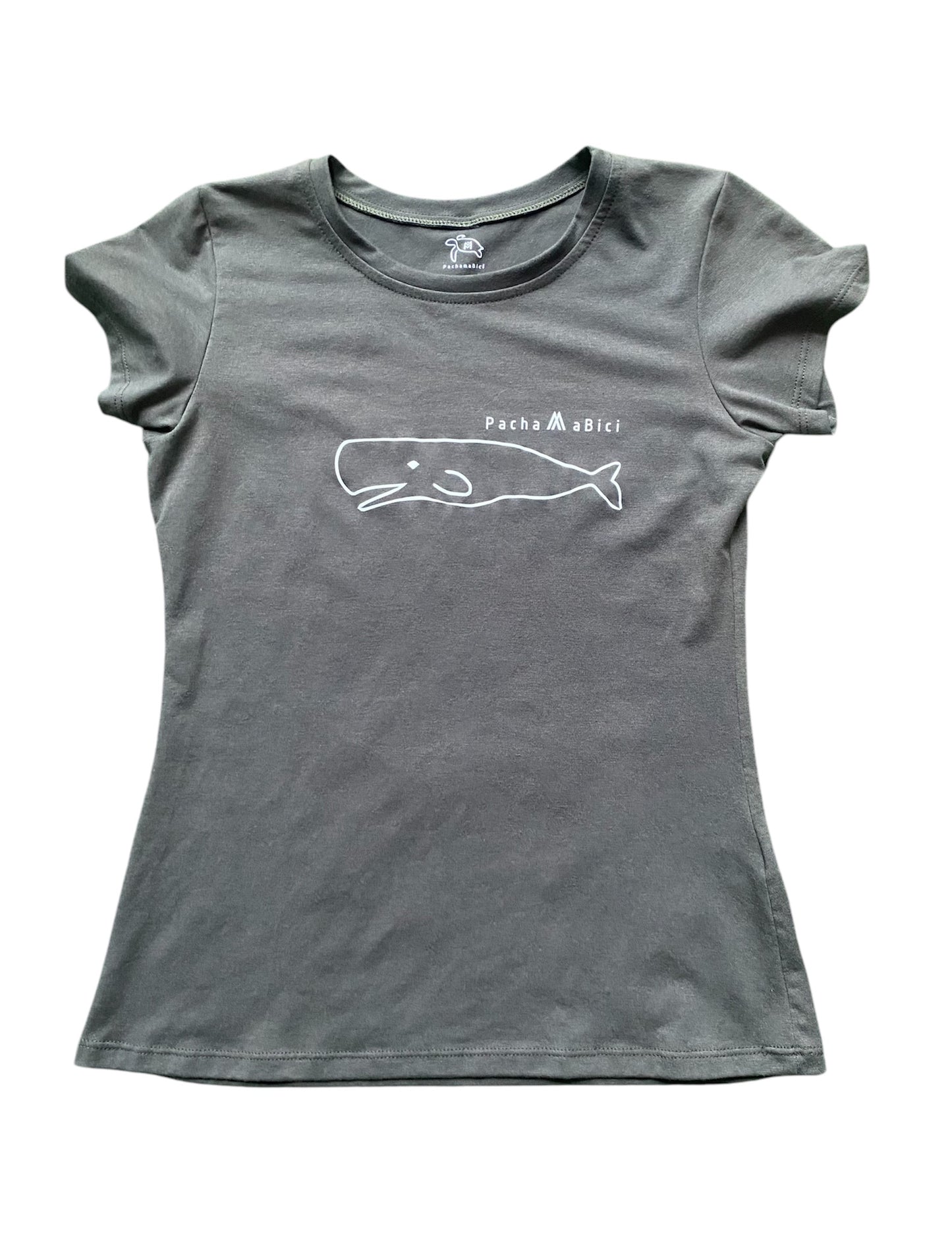 Camiseta Cachalote Dama Talla S (Verde Militar) Pachamabici