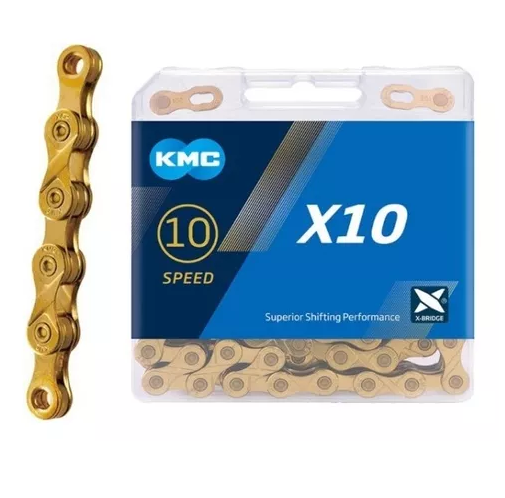 Cadenilla 10v X10 GOLD 116L KMC