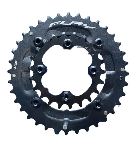 Coronillas 36T 22T BCD 104mm Biplato CKR11 Aluminio/Acero Fury