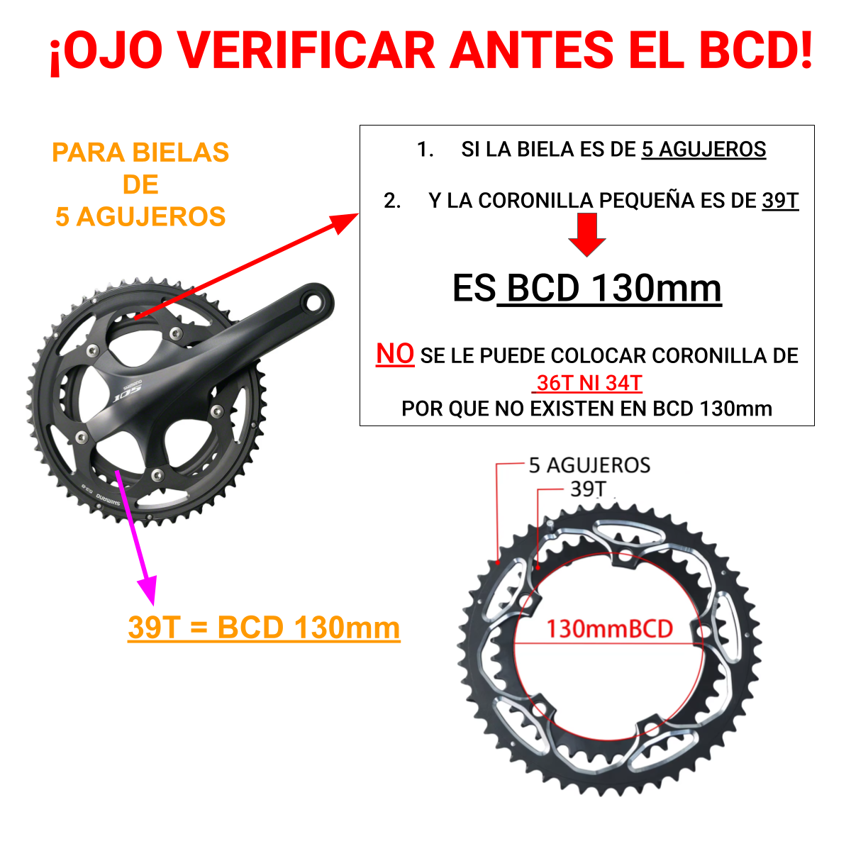 Coronilla 50T BCD 110mm 5h Aluminio Goldix