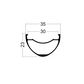 Aro 27.5 32h Tubeless FANTOM 35V (30mm Interno) Aluminio Funn