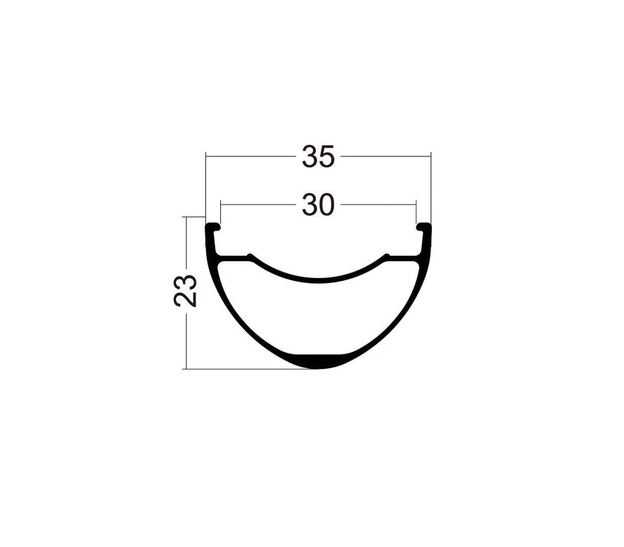 Aro 27.5 32h Tubeless FANTOM 35V (30mm Interno) Aluminio Funn