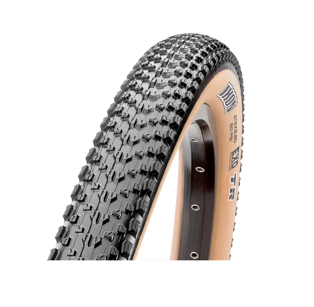 Llanta 27.5x2.20 Ikon 60TPI Plegable Tubeless Cara Marron 2C EXO Maxxis
