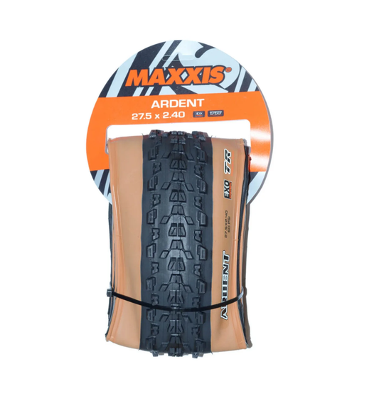 Llanta 27.5x2.40 Ardent DW 60TPI Plegable Tubeless Cara Marron (Cara Cafe) 2C EXO Maxxis